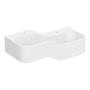 Geberit Aire de jeu/lavage Bambini 90 cm, 2 WP, lavabo profond droite, blanc, sans décor.