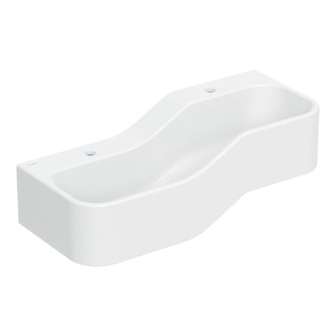 Geberit Aire de jeu/lavage Bambini 90 cm, 2 WP, lavabo profond gauche, blanc, sans décor.