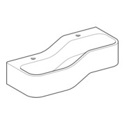 Geberit Aire de jeu/lavage Bambini 90 cm, 2 WP, lavabo profond gauche, blanc, sans décor.-2