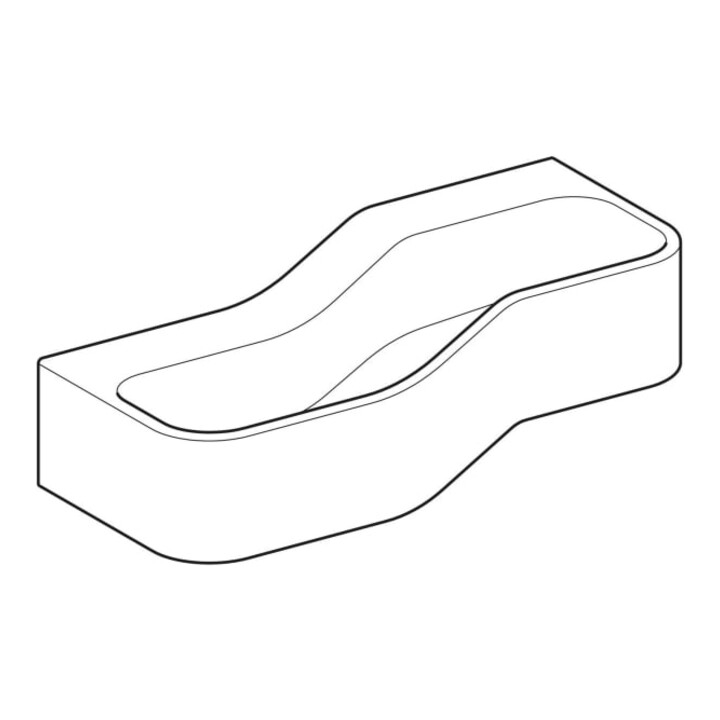 Geberit Aire de jeu/lavage Bambini 90 cm, 2 WP, lavabo profond gauche, blanc, sans décor