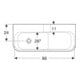 Geberit Aire de jeu/lavage Bambini 90 cm, 2 WP, lavabo profond gauche, blanc, sans décor-4