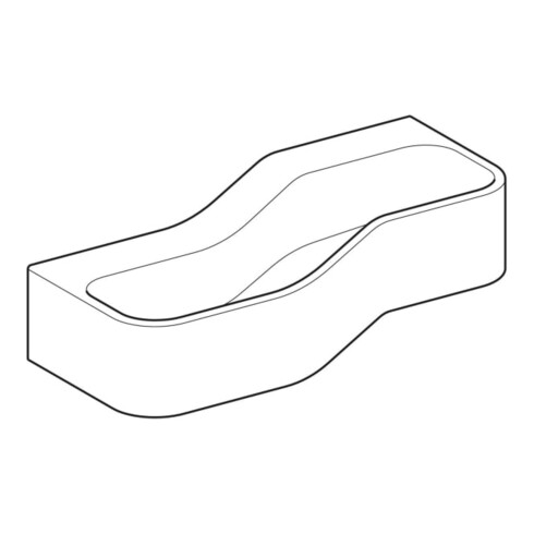 Geberit Aire de jeu/lavage Bambini 90 cm, 2 WP, lavabo profond gauche, blanc, sans décor