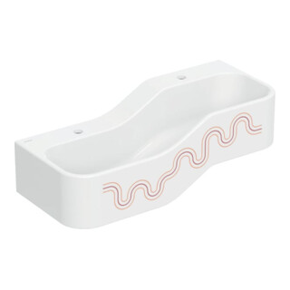 Geberit Aire de jeu/lavage Bambini 90 cm, 2 WP, prof. B g, w-a, rouge k. / or.
