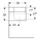 Geberit Aire de jeu/lavage Bambini 90 cm, 2 WP, prof. B g, w-a, vert / vert