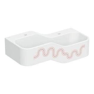 Geberit Aire de jeu/lavage Bambini 90 cm, 2 WP, prof. D L, blanc-rouge k. / or.