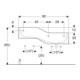 Geberit Aire de jeu/lavage Bambini 90 cm, 2 WP, prof. D L, blanc-rouge k. / or.