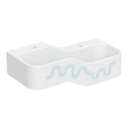 Geberit Aire de jeu/lavage Bambini 90 cm, 2 WP, prof. H L, bleu / bleu
