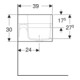 Geberit Aire de jeu/lavage Bambini 90 cm, 2 WP, prof. H l, w-a, vert / vert