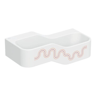 Geberit Aire de jeu/lavage Bambini 90 cm, 2 WP, prof. L D, blc-a, r.rouge / or.