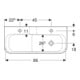 Geberit Aire de jeu/lavage Bambini 90 cm, 2 WP, prof. L D, vert / vert