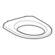 Geberit Anneau de siège WC iCon sans obstacle, charnières inox, blanc