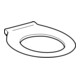 Geberit Anneau de siège WC Renova Comfort blanc, sans barrière, antibactérien, fixation par le dessus-2