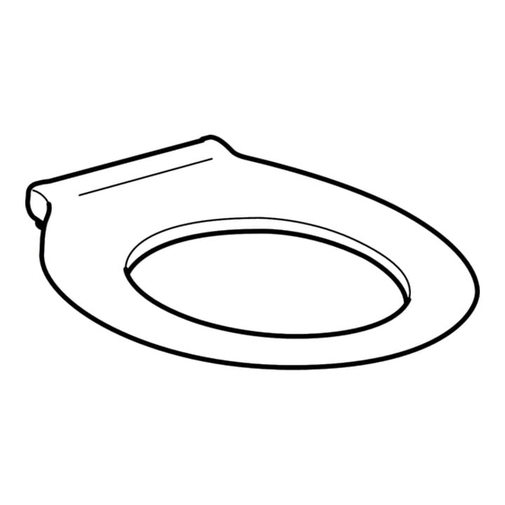 Geberit Anneau de siège WC Renova Comfort blanc, sans barrière, antibactérien, fixation par le dessus