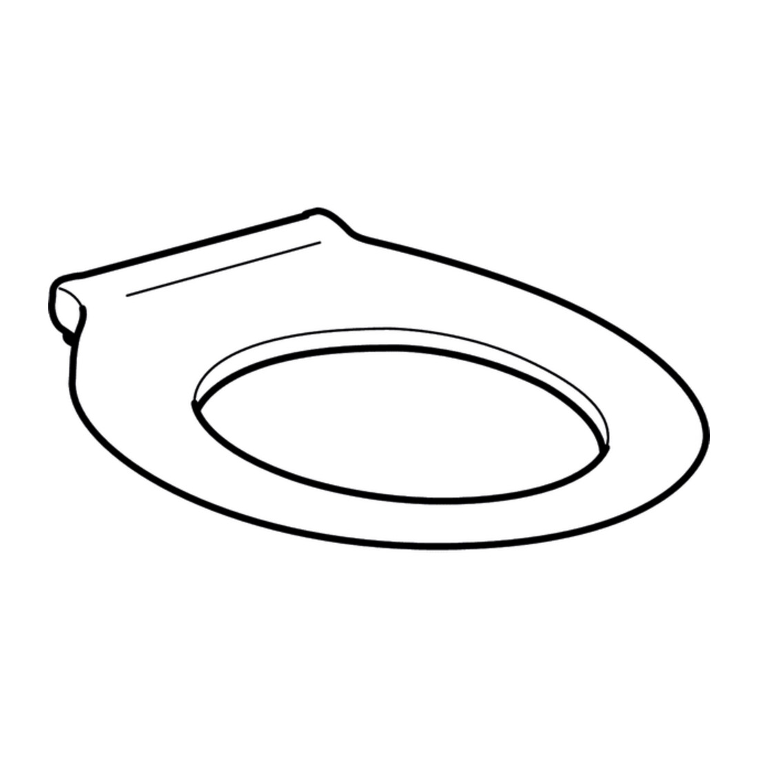 Geberit Anneau de siège WC Renova Comfort blanc, sans barrière, antibactérien, fixation par le dessus