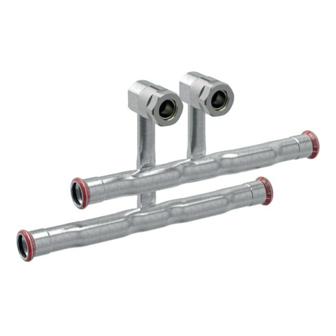 Geberit Anschluss-T-Stück-Set Mapress C-St. d 18x15mm, VL/RL, m KVS, Auß. vz