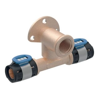 Geberit Anschlusswinkel FlowFit d 20mmxRp 1/2x20mm, 36mm, 90Gr, abges.