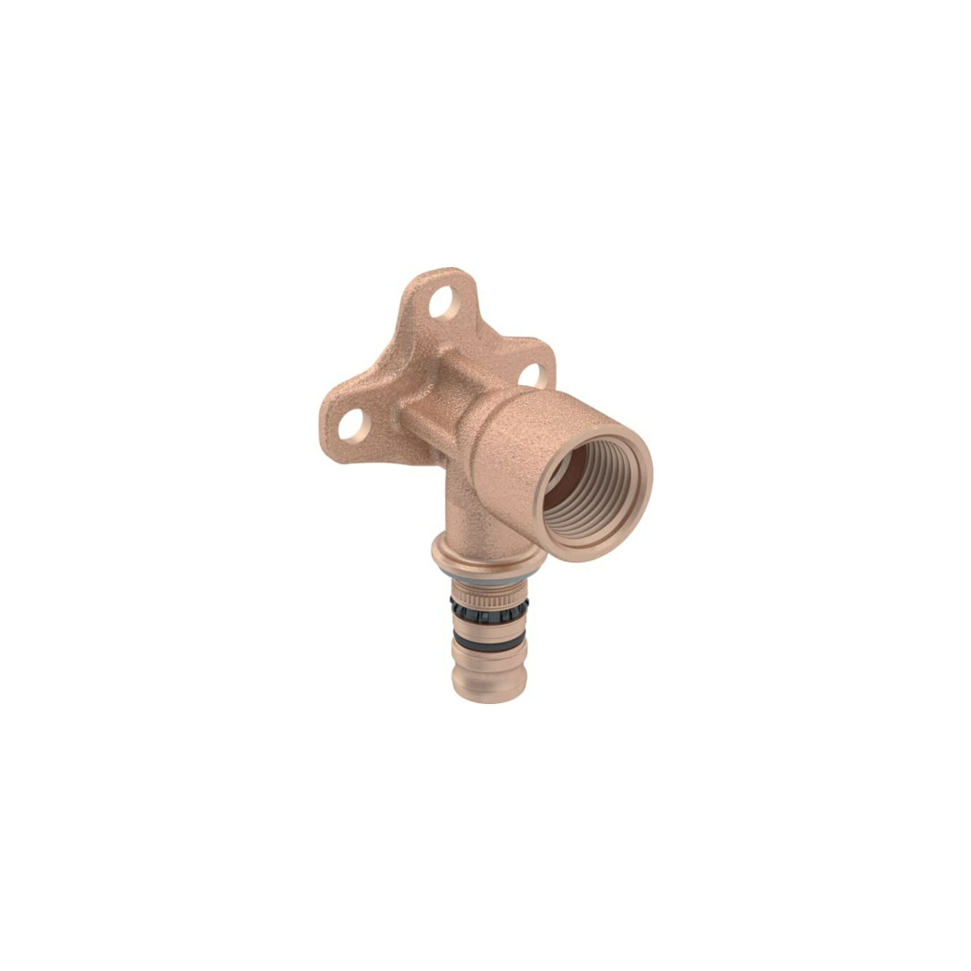 Geberit Anschlusswinkel Mepla d= 16mmxRp 1/2x52mm, 90Grad, Rotguss