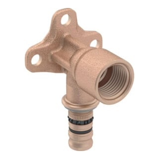 Geberit Anschlusswinkel Mepla d= 20mmxRp 3/4x52mm, 90Grad, Rotguss