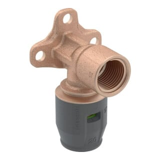 Geberit Anschlusswinkel PushFit 90Grad, 5,2cm, Rotguss, d= 16mmxRp 1/2