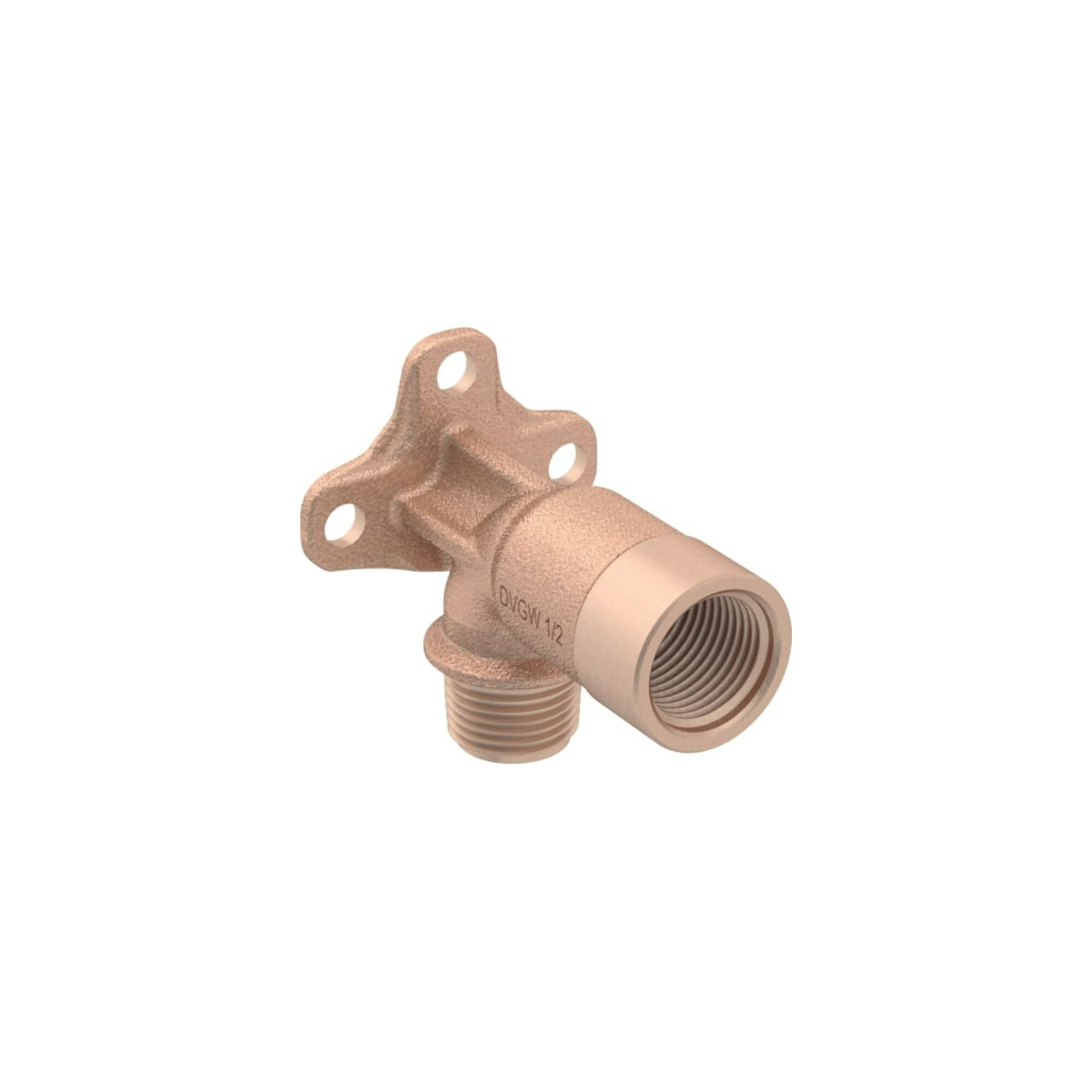 Geberit Anschlusswinkel Rp 1/2xR MF 1/2x57mm, 90Grad, Rotguss