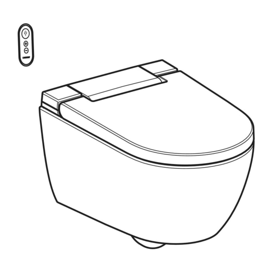 Geberit AquaClean Alba ensemble WC complet avec WC mural, blanc KeraTect