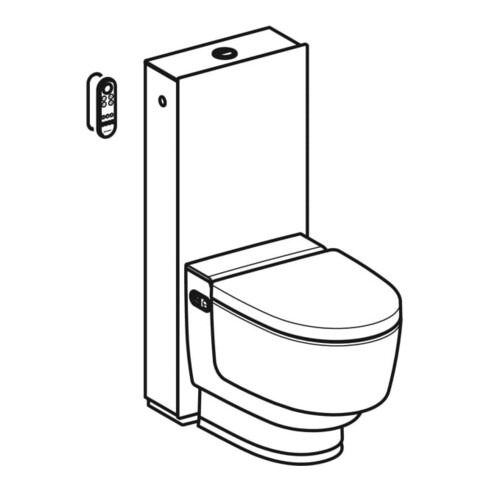 Geberit AquaClean Mera Class WC suspendu complet, sans rebord, blanc alpin