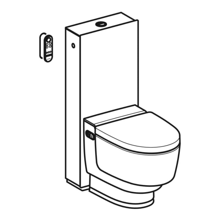 Geberit AquaClean Mera Class WC suspendu complet, sans rebord, blanc alpin