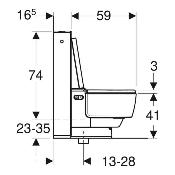 Geberit AquaClean Mera Class WC suspendu complet, sans rebord, blanc alpin