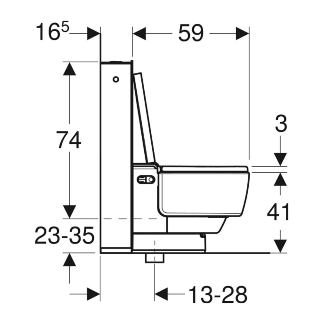 Geberit AquaClean Mera Class WC suspendu complet, sans rebord, blanc alpin