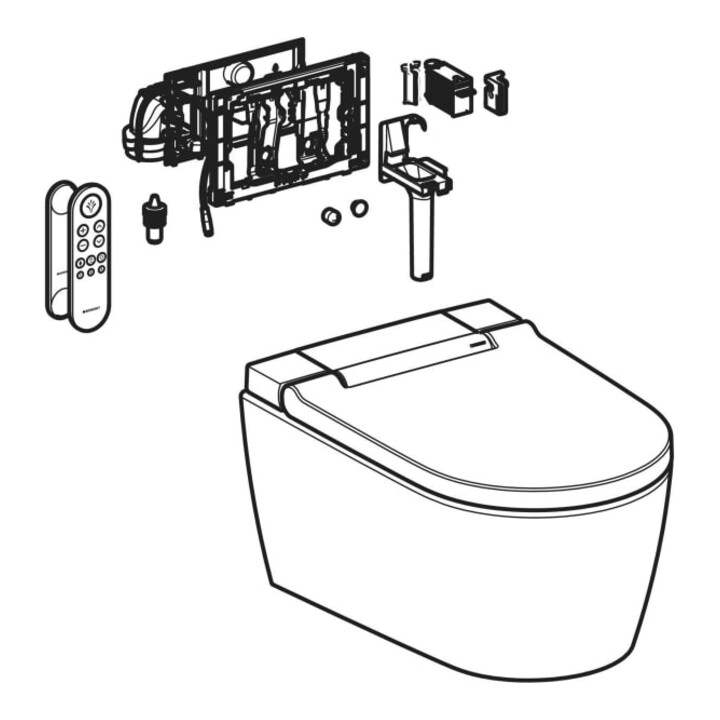 Geberit AquaClean Sela WC complet avec WC mural, blanc KeraTect