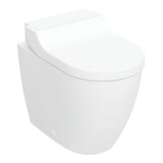 Geberit AquaClean Tuma Comfort WC complet avec cuvette sur pied, profondeur, verre blanc