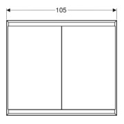 Geberit Armoire à miroir One 105x90x15cm, avec pb, avec ComfortL, 2 portes-2