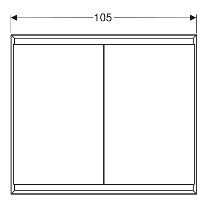 Geberit Armoire à miroir One 105x90x15cm, avec pb, avec ComfortL, 2 portes