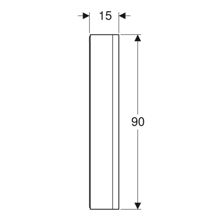 Geberit Armoire à miroir One 60x90x15 cm, 1 porte, à droite, blanc, avec éclairage LED