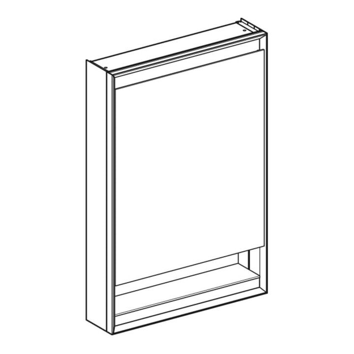 Geberit Armoire à miroir One 60x90x15 cm, 1 porte, à droite, blanc, avec éclairage LED
