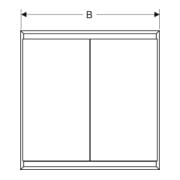 Geberit Armoire à miroir One 75x90x15 cm, s m/Al pb, m ComL, 2 portes-5