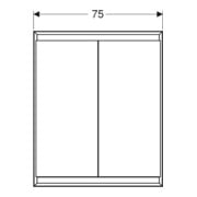 Geberit Armoire à miroir One 75x90x15cm, AL elox., avec ComfortL, 2 portes-4