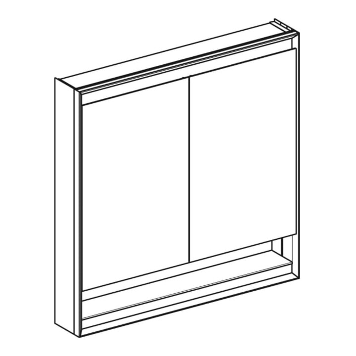Geberit Armoire à miroir One 90x90x15 cm, avec éclairage LED, 2 portes