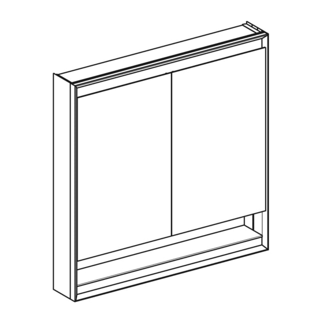 Geberit Armoire à miroir One 90x90x15 cm, avec éclairage LED, 2 portes