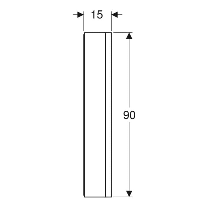 Geberit Armoire à miroir One 90x90x15 cm, avec éclairage LED, 2 portes