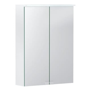 Geberit Armoire à miroir Option Basic 50x67,5x14 cm, avec éclairage, 2 portes, blanc