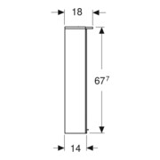 Geberit Armoire à miroir Option Basic 50x67,5x14 cm, avec éclairage, 2 portes, blanc-2