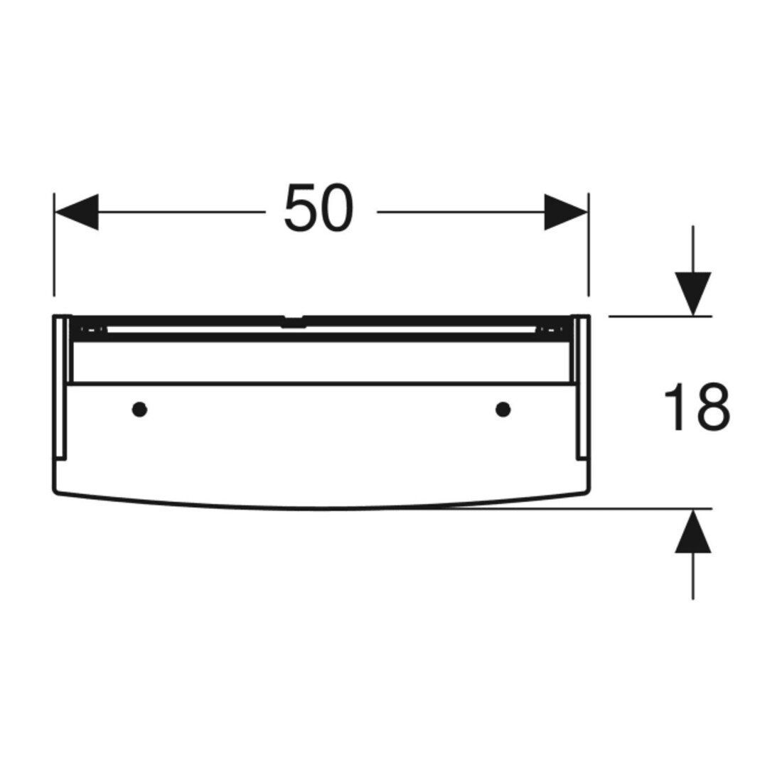 Geberit Armoire à miroir Option Basic 50x67,5x14 cm, avec éclairage, 2 portes, blanc