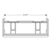 Geberit Armoire double lavabo Smyle Square 118,4x61,7x47 cm, 2 L, bois noyer ép.-4