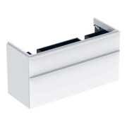 Geberit Armoire double lavabo Smyle Square 118,4x61,7x47 cm, 2 tiroirs, blanc brillant
