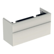 Geberit Armoire double sous lavabo Smyle Square 118,4x61,7x47 cm, 2 tiroirs, sable brillant
