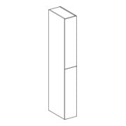 Geberit Armoire haute 2 tiroirs, largeur 24 cm, blanc brillant-2