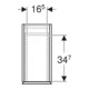 Geberit Armoire haute 2 tiroirs, largeur 24 cm, blanc brillant
