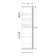 Geberit Armoire haute 2 tiroirs, largeur 24 cm, blanc brillant