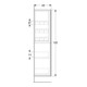 Geberit Armoire haute 2 tiroirs, largeur 24 cm, chêne